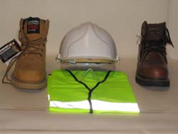 SAFETY CLOTHING (PPE) including-breathing protection,hand protection,eye protection,face protection,head protection,ear protection,hi viz clothing,